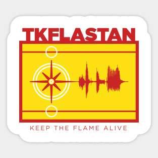 Keep the Flame Alive TKFLASTAN Flag Sticker